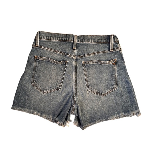 Madewell Distressed High Rise Jean Shorts - Size 27 - 3.5” Inseam - Picture 2 of 4